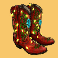 Western Christmas Boots Vintage Hoodie | Teevron