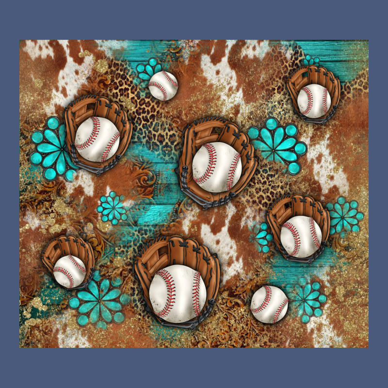 Baseball Turquoise Gemstones Western Patterns Vintage Hoodie by BarkalooDesign | Teevron