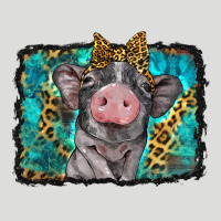 Baby Pig With Leopard Background Zipper Hoodie | Teevron