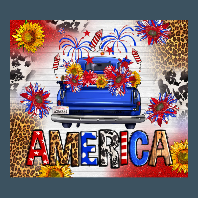 Fourth Of July America Truck Urban Hoodie by FaDigitalArtStudio | Teevron