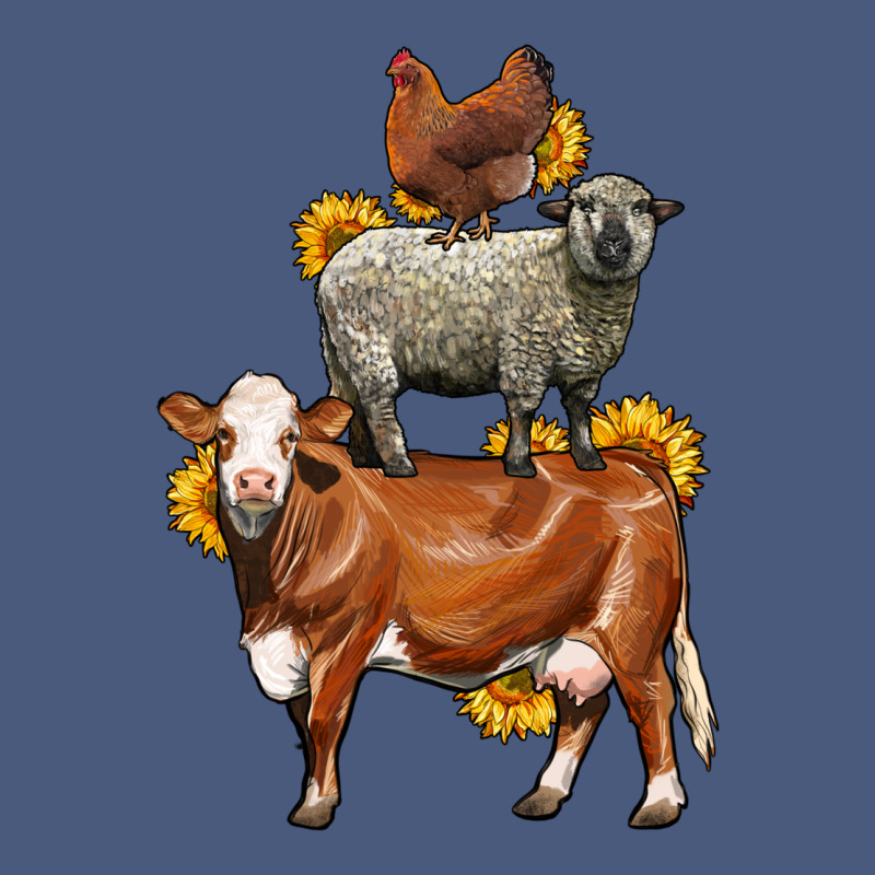 Farm Animals Stack Vintage Hoodie by LillyAllenDesigns | Teevron