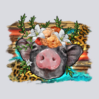Baby Pig With Floral And Western Background Zipper Hoodie | Teevron