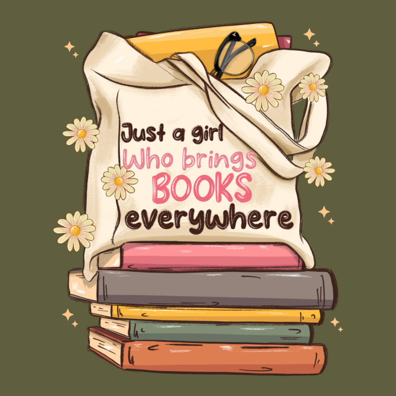 Just A Girl Who Brings Books Everywhere Vintage Tee by MaliasSmallBusiness | Teevron