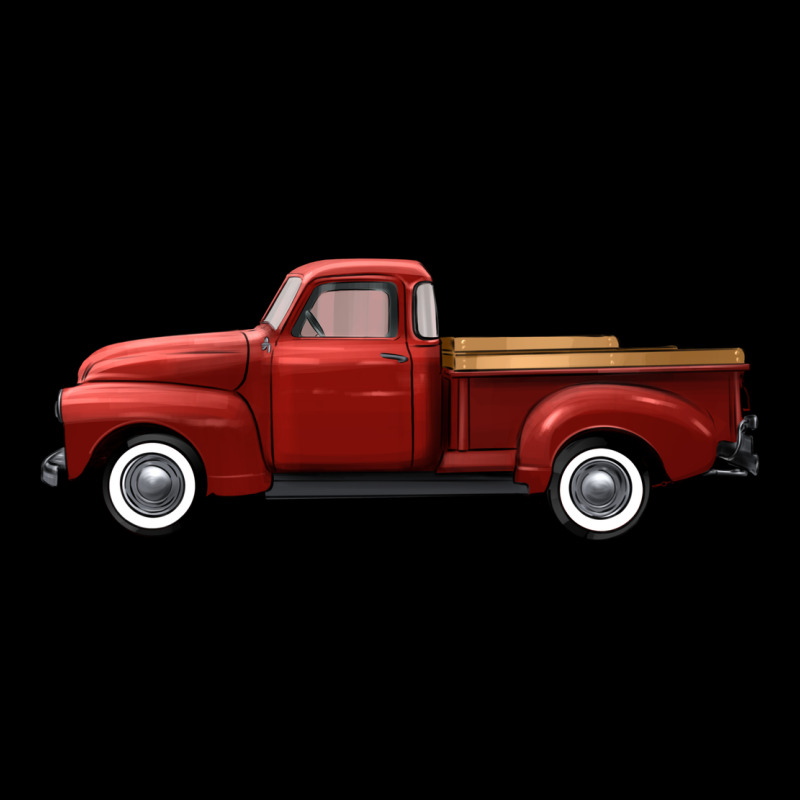 Western Red Truck Right Side View Heavy Core Tee by FaDigitalArtStudio | Teevron