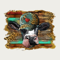Holstein Cow With Cap And Leopard Background Zipper Hoodie | Teevron