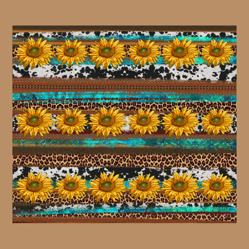Sunflowers Leopard Cowhide Turquoise Vintage Hoodie by BarkalooDesign | Teevron