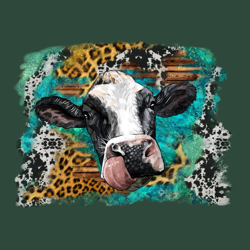 Holstein Cow Leopard And Western Background Zipper Hoodie by BarkalooDesign | Teevron
