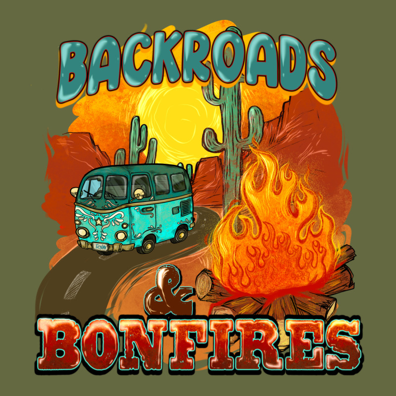 Backroads And Bonfire Long Sleeve Tee by NancyCooperArtShop | Teevron