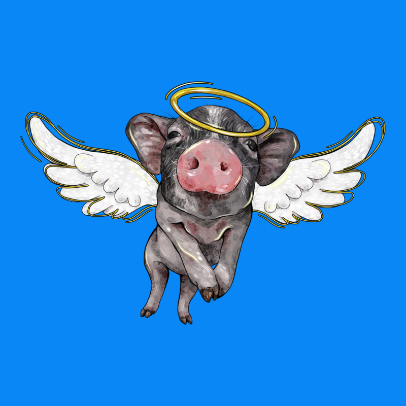 Angel Baby Pig Zipper Hoodie by BarkalooDesign | Teevron