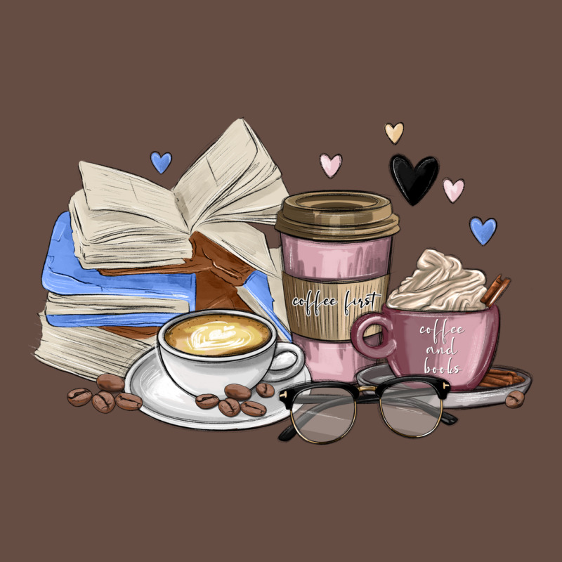 Coffee And Books Long Sleeve Tee by MaliasSmallBusiness | Teevron