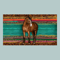 Western Horse Serape Tooled Leather Leopard  Sippy Cup Heavy Core Tee | Teevron