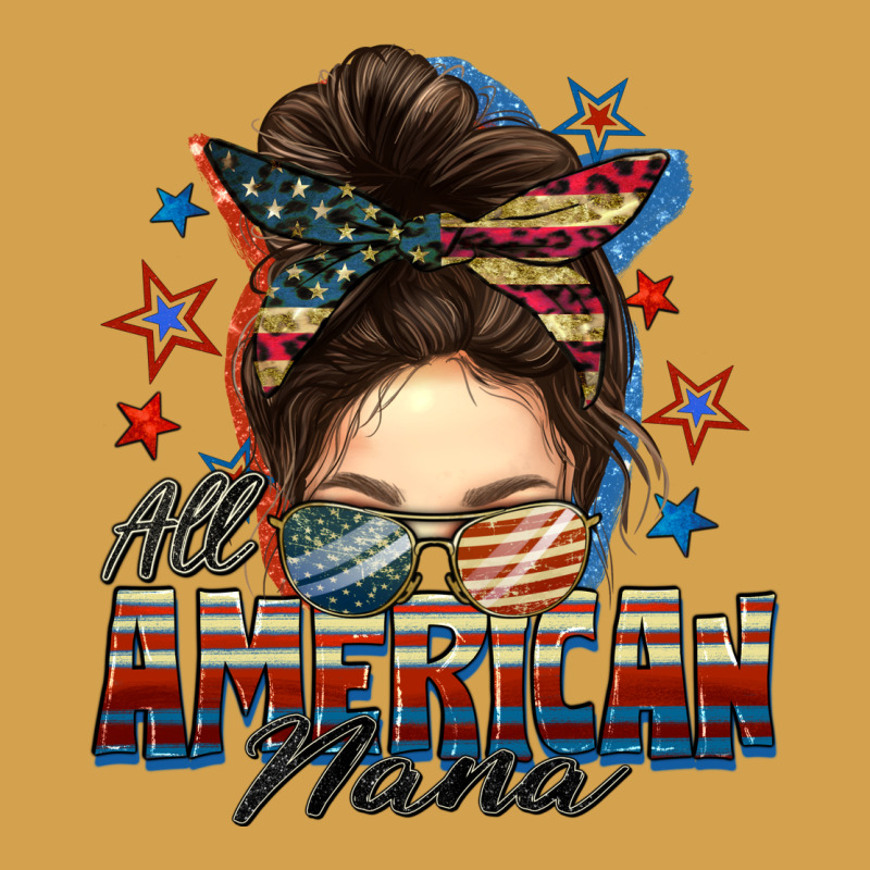 All American Nana Messy Bun Urban Hoodie by FaDigitalArtStudio | Teevron
