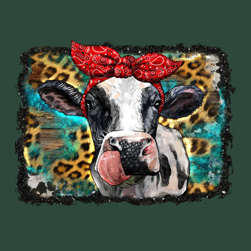 Holstein Cow With Glitter And Leopard Background Zipper Hoodie by BarkalooDesign | Teevron