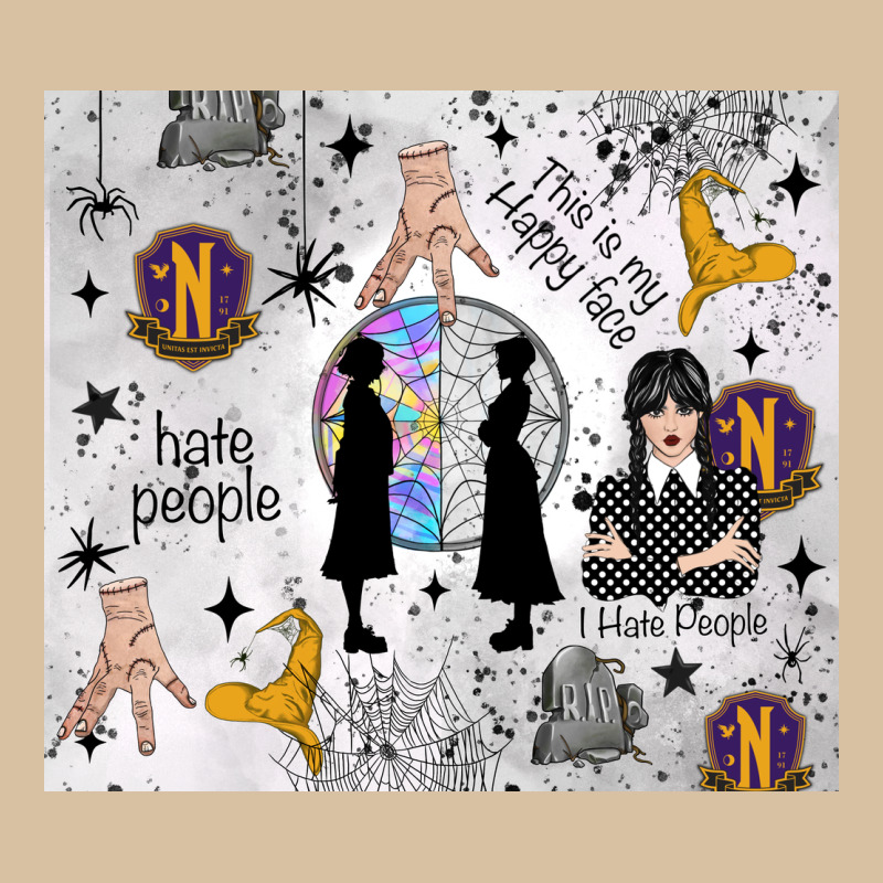 Gothic Girl And Colorful Girl Heavyweight Hoodie by TumblerDesignByShophia | Teevron