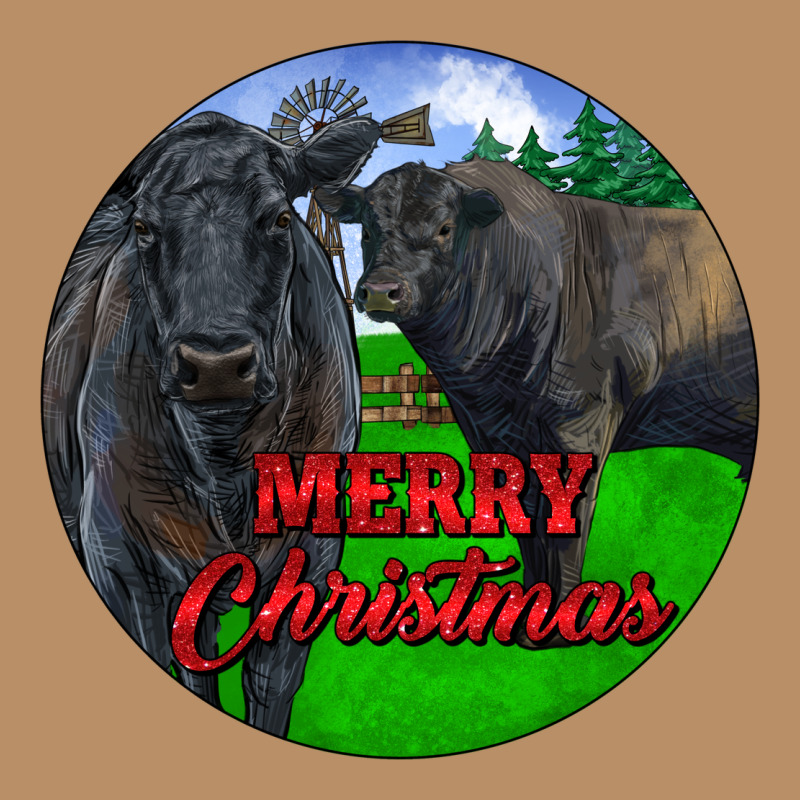 Black Angus Cattle And Bull Merry Christmas Vintage Hoodie by RanaPortraitStore | Teevron