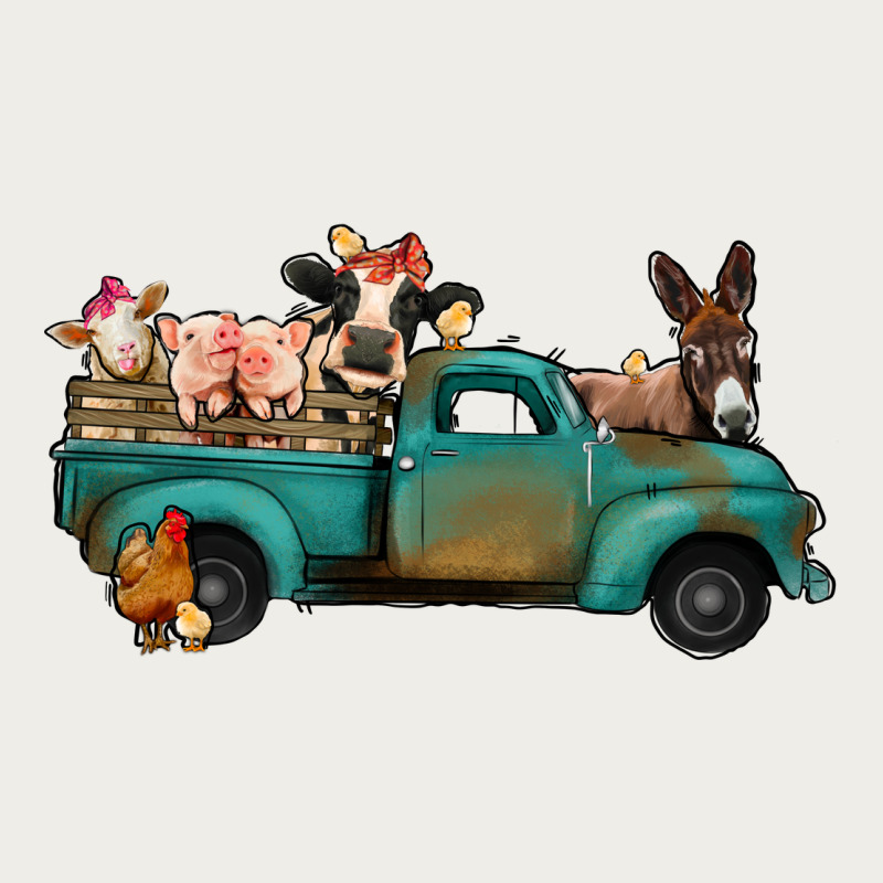 Farm Animals Truck Zipper Hoodie by Jasminsmagicworld | Teevron