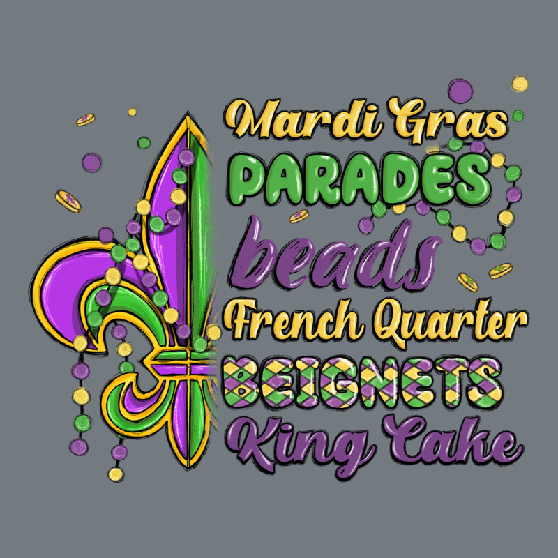 Mardi Gras Parades Beads French Quarter Beignets K Heavyweight Sweatshirt by MaliasSmallBusiness | Teevron