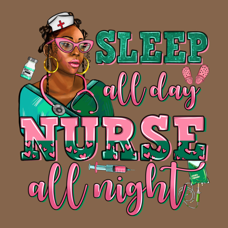 Afro  Nurse Sleep All Day Nurse All Night Premium Tee by AdoDesignShop | Teevron