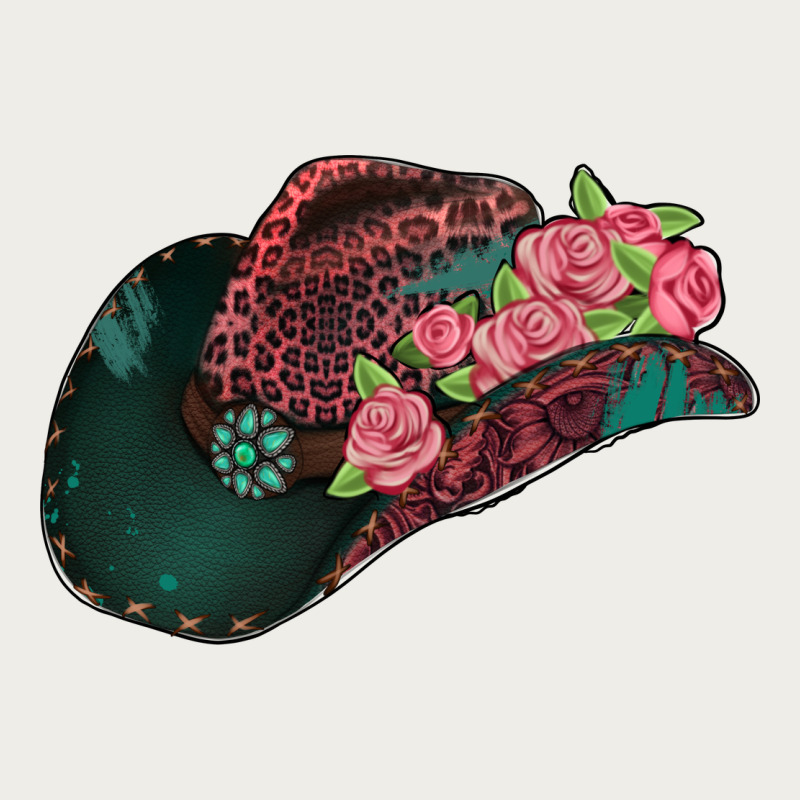 Leopard Flowers Cowboy Hat Zipper Hoodie by Jasminsmagicworld | Teevron