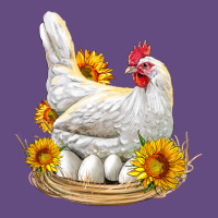 Perched Chicken With Sunflowers Vintage Hoodie | Teevron
