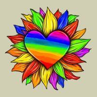 Lgbtq Color Heart And Sunflower Heavy Core Tee | Teevron