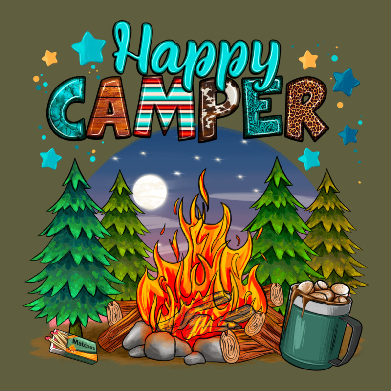 Happy Camper Vintage Tee by MaliasSmallBusiness | Teevron