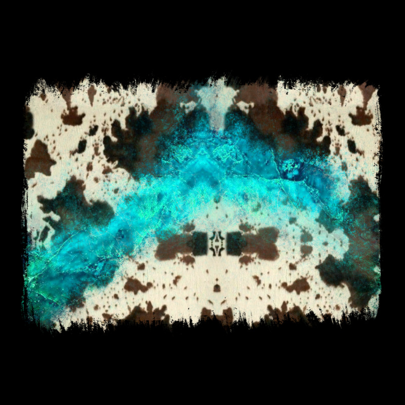 Turquoise, Cowhide Backgraund Ladies Tee by JahusDesignShop | Teevron