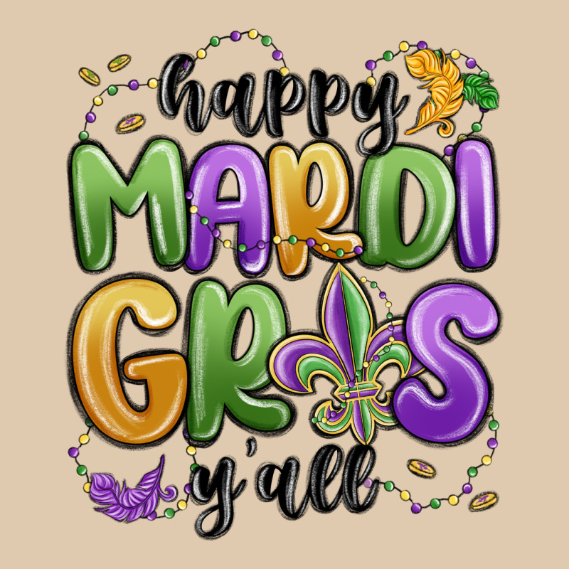 Happy Mardi Gras Y'all Heavyweight Sweatshirt by MaliasSmallBusiness | Teevron
