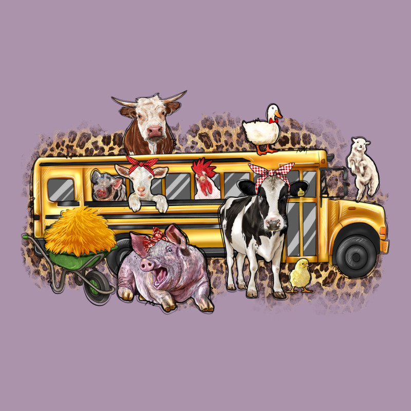 Farm Animals School Bus Heavyweight Hoodie by texasbilliewilder | Teevron