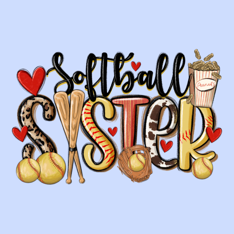 Softball Sister Urban Heavy Tee by MaliasSmallBusiness | Teevron