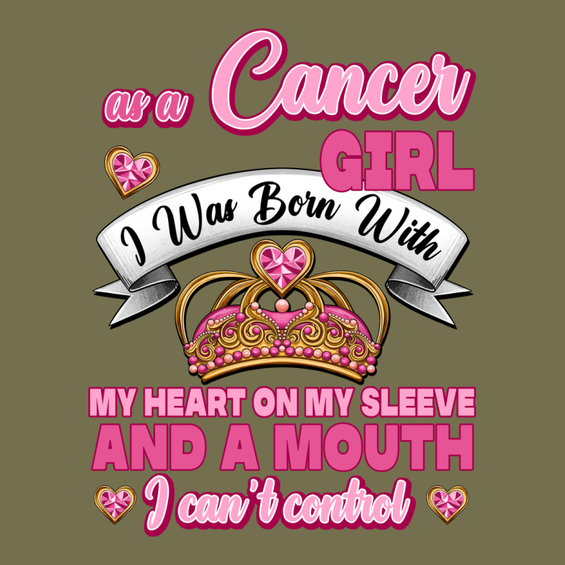 As A Cancer Girl I Was Born With My Heart On My Sleeve And A Mouth Vintage Hoodie by Jasminsmagicworld | Teevron
