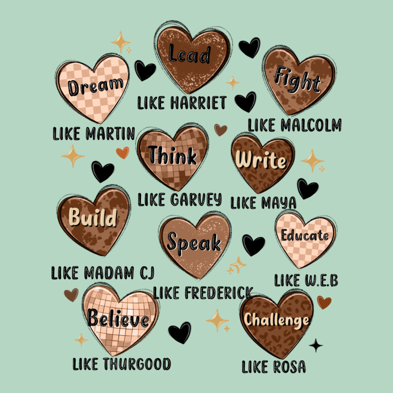 Black History Month Hearts Classic Tee by MaliasSmallBusiness | Teevron
