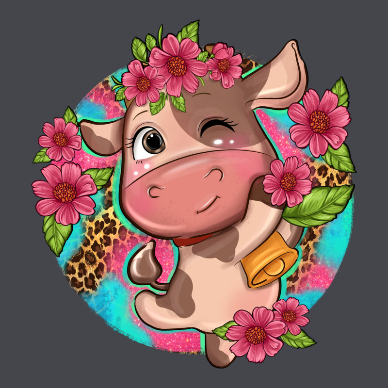 Cute Cow Pink Flowers And Leopard Pattern Long Sleeve Tee by NancyCooperArtShop | Teevron