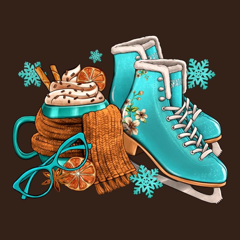 Winter Ice Skating Boots And Coffee Heavy Core Tee by FaDigitalArtStudio | Teevron