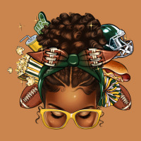 American Football Afro Messy Bun Heavyweight Hoodie | Teevron