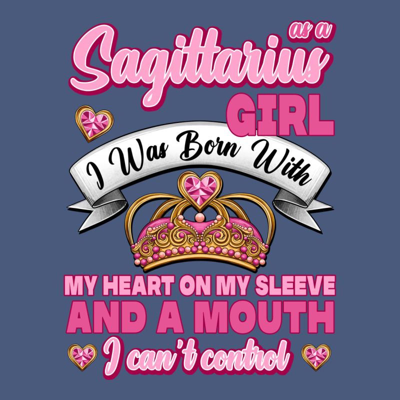 As A Sagittarius Girl I Was Born With My Heart On My Sleeve And  Mouth Vintage Hoodie by Jasminsmagicworld | Teevron