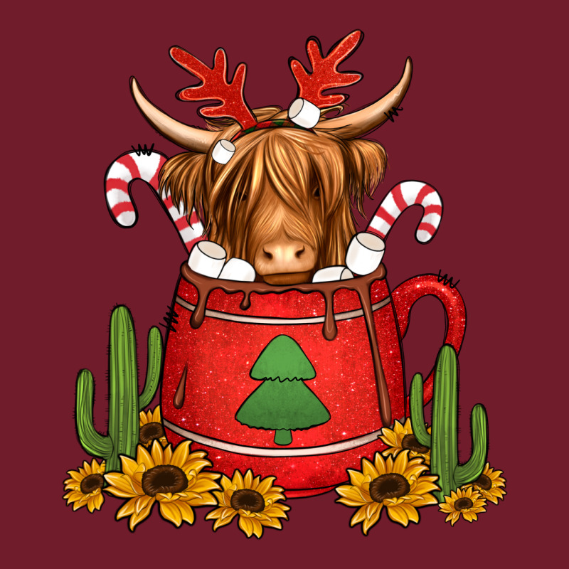 Hot Coco Christmas Highland Cow Zipper Hoodie by Jasminsmagicworld | Teevron