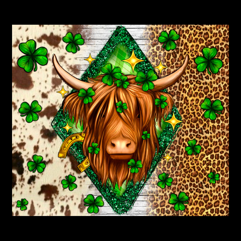 St. Patrick's Day Highland Cow Ladies Tee by Neo Western | Teevron