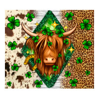 St. Patrick's Day Highland cow | Teevron