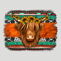 Highland Cow Western Background Zipper Hoodie | Teevron