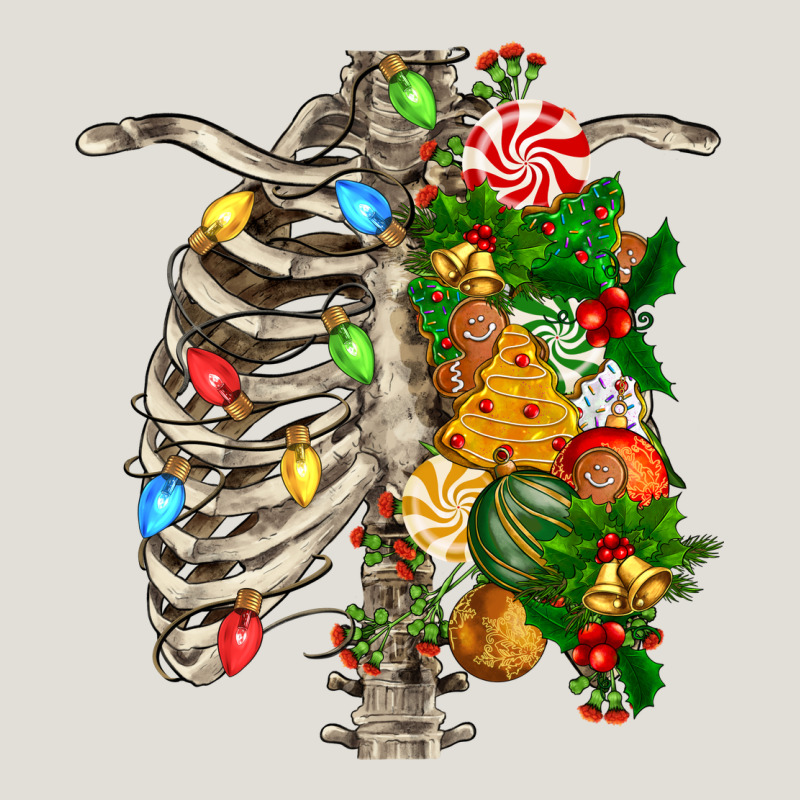 Skeleton Chest Christmas Heavy Core Tee by FaDigitalArtStudio | Teevron