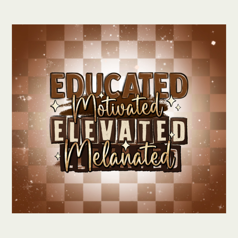Educated Motivated Elevated Melanated Urban Heavy Tee by MaliasSmallBusiness | Teevron