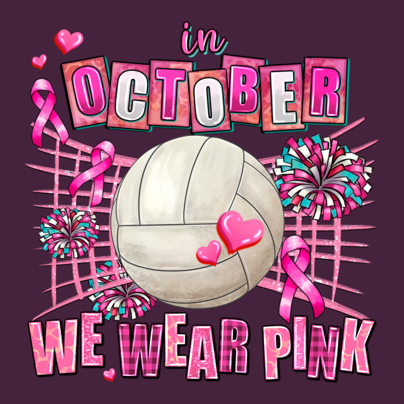 In October We Wear Pink Volleyball Premium Tee by AdoDesignShop | Teevron