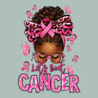 Lets Beat Cancer Afro Messy Bun Heavyweight Hoodie | Teevron