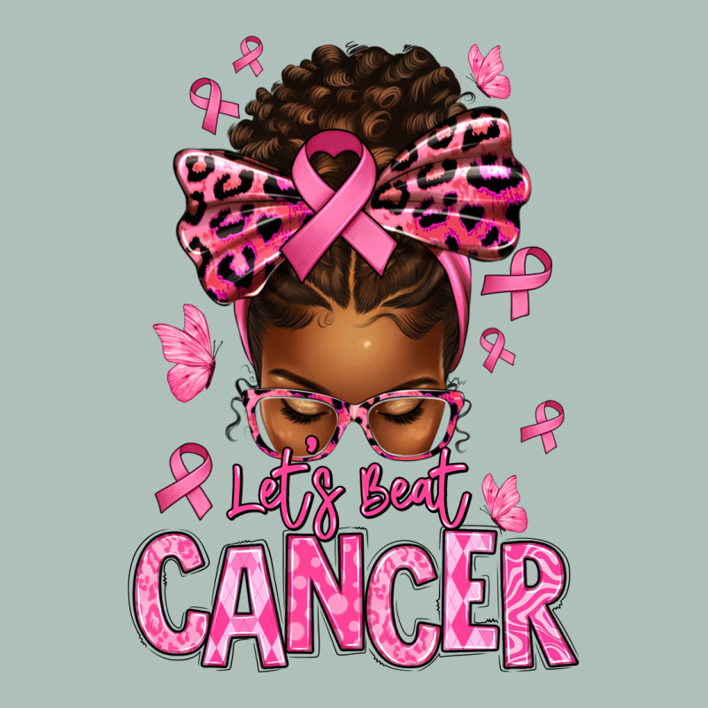 Lets Beat Cancer Afro Messy Bun Heavyweight Hoodie by texasbilliewilder | Teevron