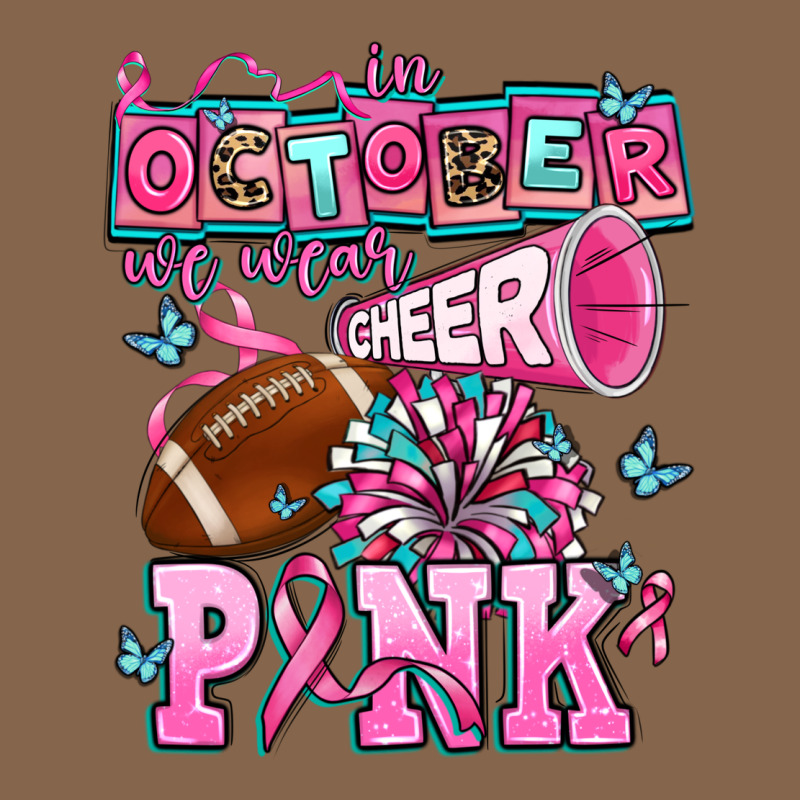 In October We Wear Cheer Pink Football Premium Tee by AdoDesignShop | Teevron