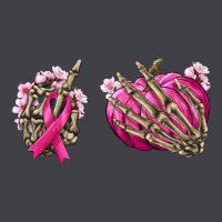 Breast Cancer Skeleton Hands Heavyweight Hoodie | Teevron