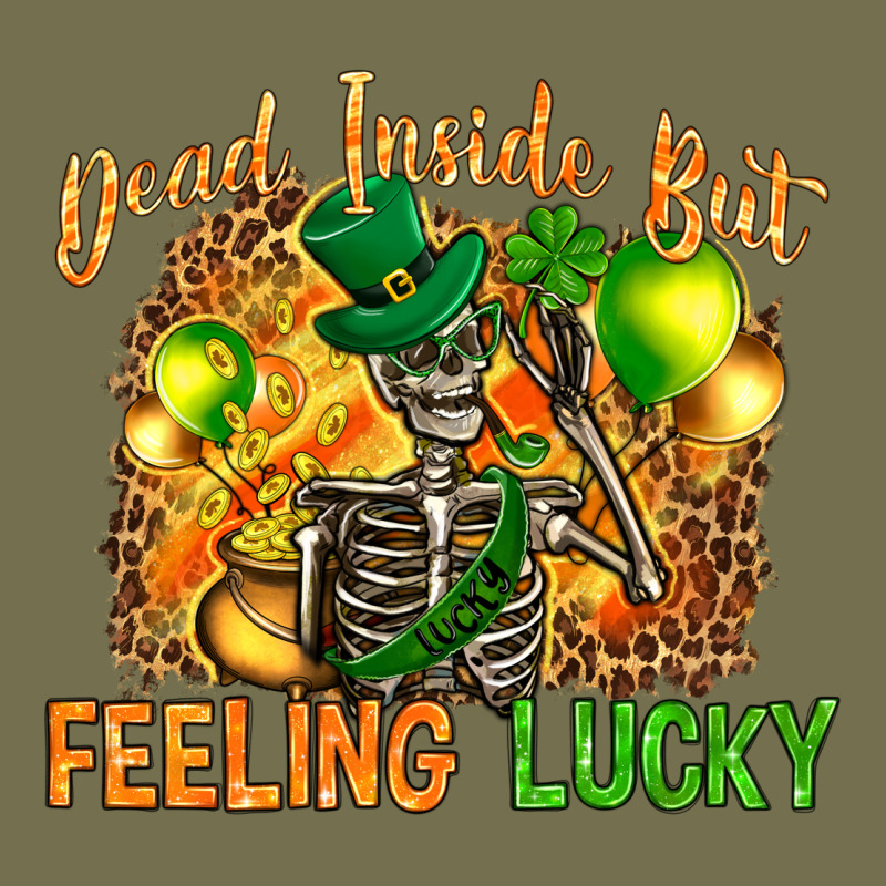 Dead Inside But Feeling Lucky Vintage Hoodie by NancyCooperArtShop | Teevron