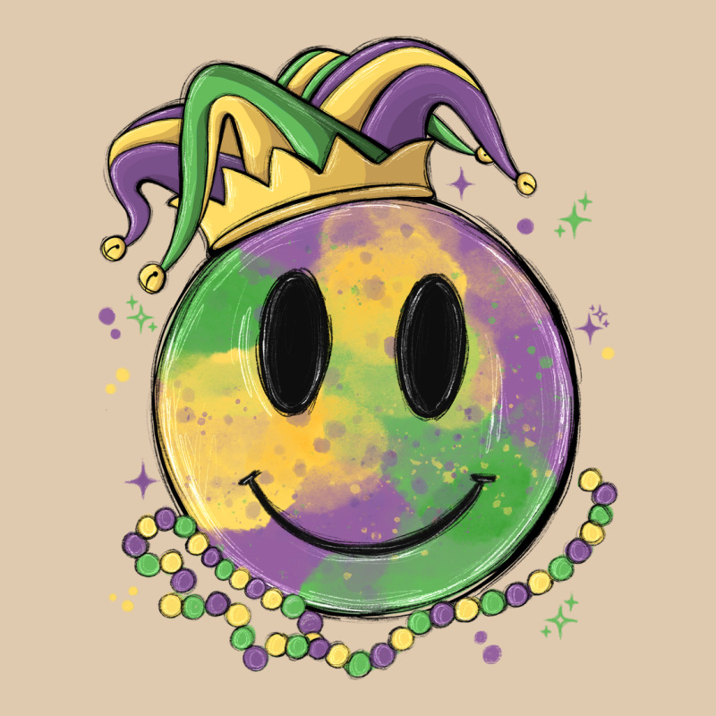 Smiley Face Mardi Gras Heavyweight Sweatshirt by MaliasSmallBusiness | Teevron