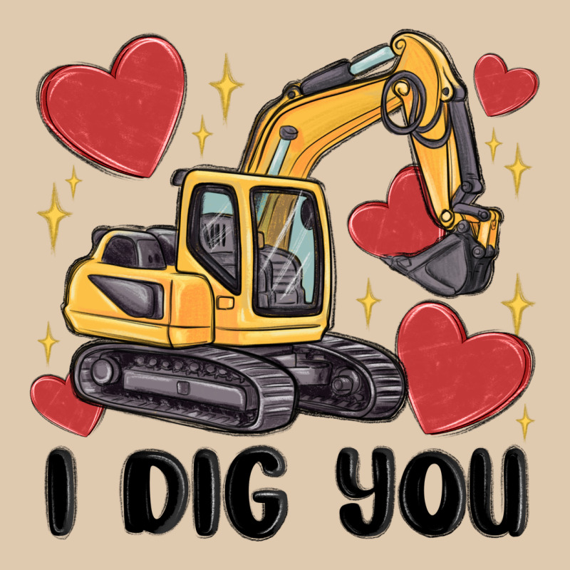 I Dig You Valentines Excavator Heavyweight Sweatshirt by MaliasSmallBusiness | Teevron